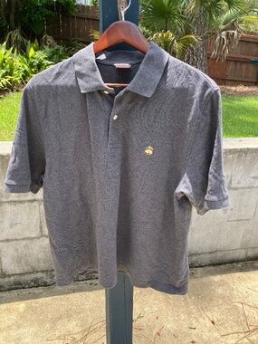 Brooks Brothers Performance Polo in Gray Cotton - Men's Medium
